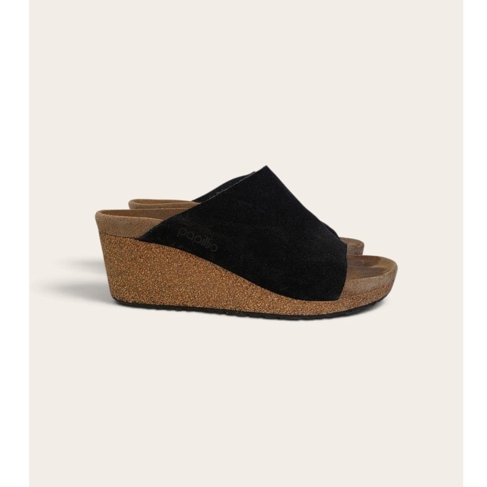 Birkenstock Papillo Namica Suede Boho Footfriendly Platform Wedges Sandals sz 7